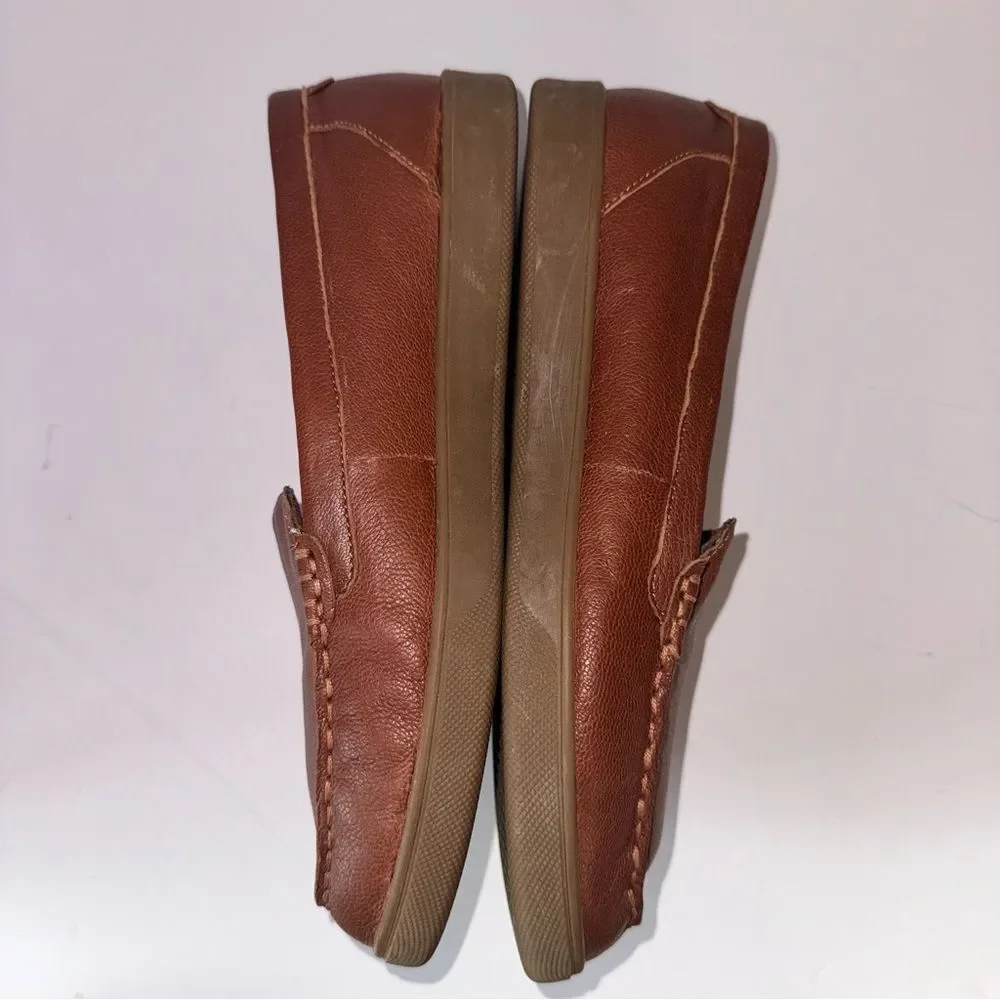 Easy Spirit Seboard Loafers 9 Wide Width Brown Leather 3.0 Cushioning System